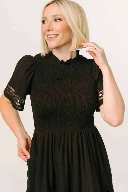 Loveland Geo Lace Maxi Dress | Black