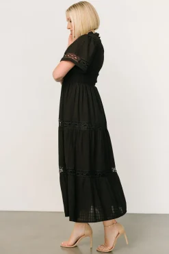 Loveland Geo Lace Maxi Dress | Black