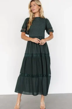 Loveland Geo Lace Maxi Dress | Dark Green