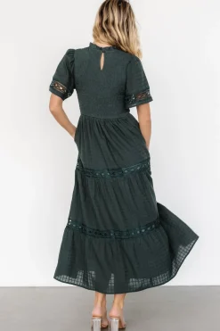 Loveland Geo Lace Maxi Dress | Dark Green