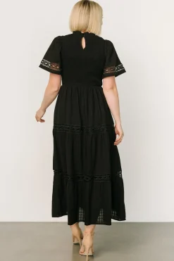 Loveland Geo Lace Maxi Dress | Black