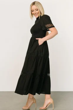 Loveland Geo Lace Maxi Dress | Black
