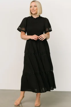 Loveland Geo Lace Maxi Dress | Black