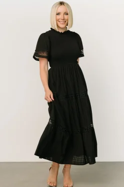 Loveland Geo Lace Maxi Dress | Black