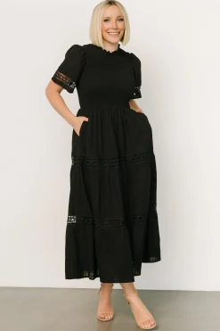 Loveland Geo Lace Maxi Dress | Black