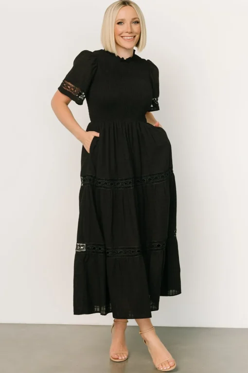 Loveland Geo Lace Maxi Dress | Black
