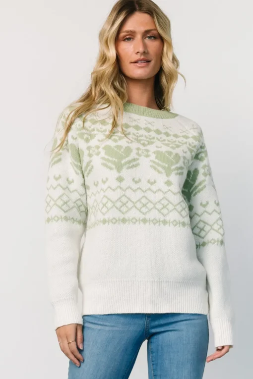 Lucerne Sweater | Ivory + Sage