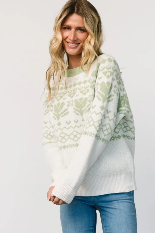 Lucerne Sweater | Ivory + Sage