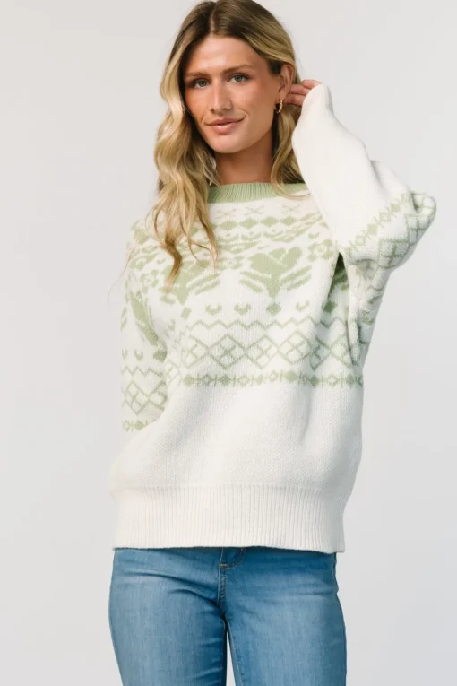 Lucerne Sweater | Ivory + Sage