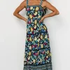 Lucia Tank Maxi Dress | Black Multi Print