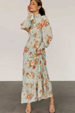 Luciana Maxi Dress | Sage Multi