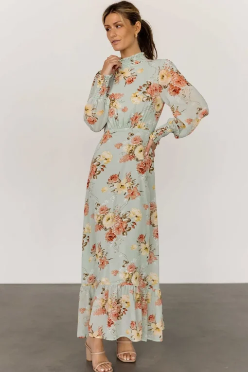 Luciana Maxi Dress | Sage Multi