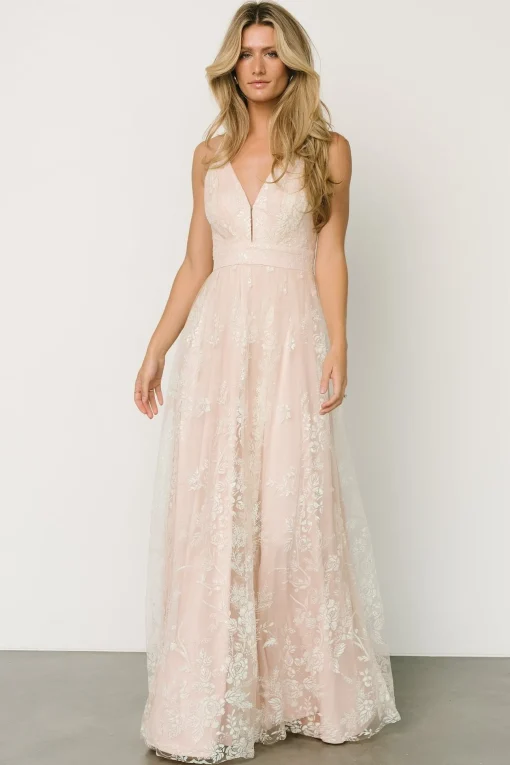 Lucienne Shimmer Maxi Gown | Ivory