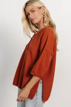 Maddock Knit Top | Rust