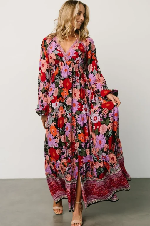 Malena Maxi Dress | Black Multi