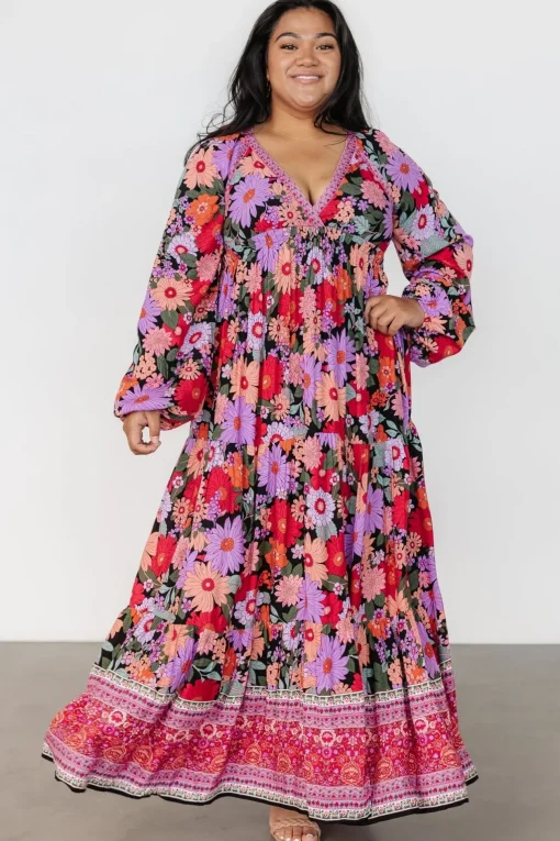 Malena Maxi Dress | Black Multi