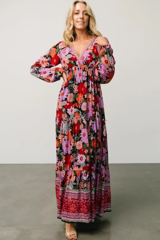 Malena Maxi Dress | Black Multi