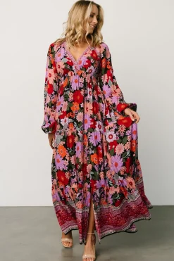 Malena Maxi Dress | Black Multi