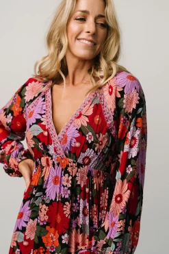 Malena Maxi Dress | Black Multi