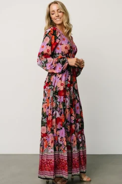 Malena Maxi Dress | Black Multi