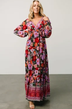 Malena Maxi Dress | Black Multi
