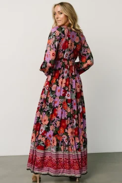 Malena Maxi Dress | Black Multi