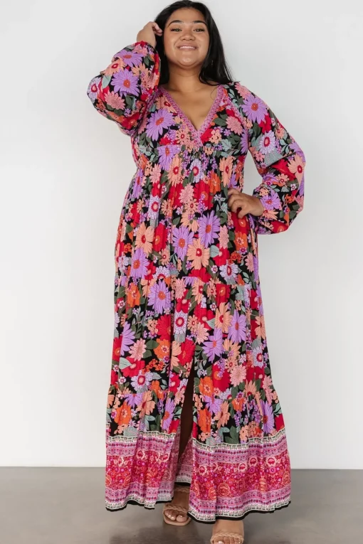 Malena Maxi Dress | Black Multi