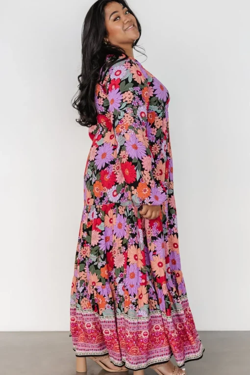 Malena Maxi Dress | Black Multi