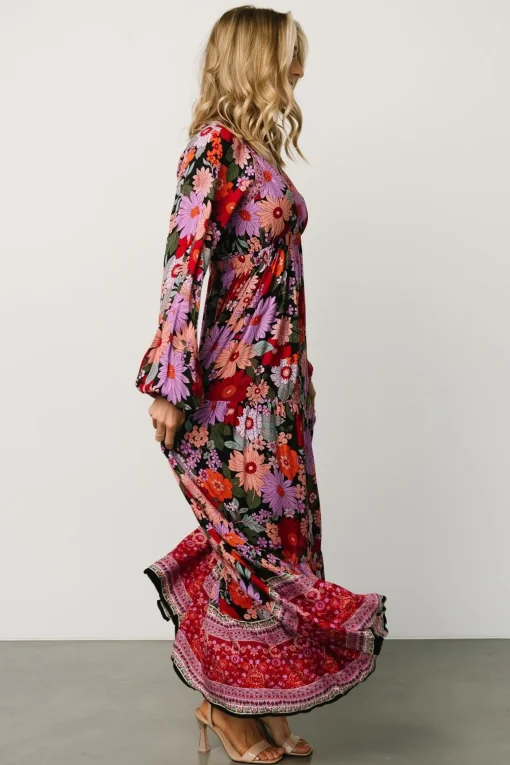 Malena Maxi Dress | Black Multi