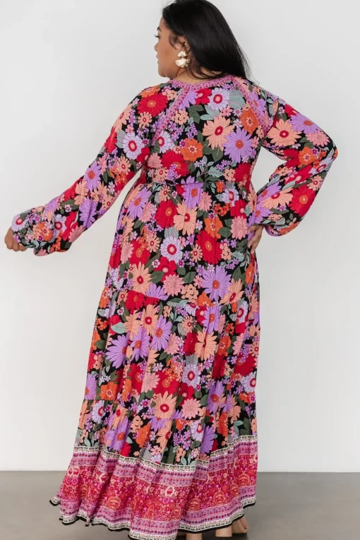 Malena Maxi Dress | Black Multi