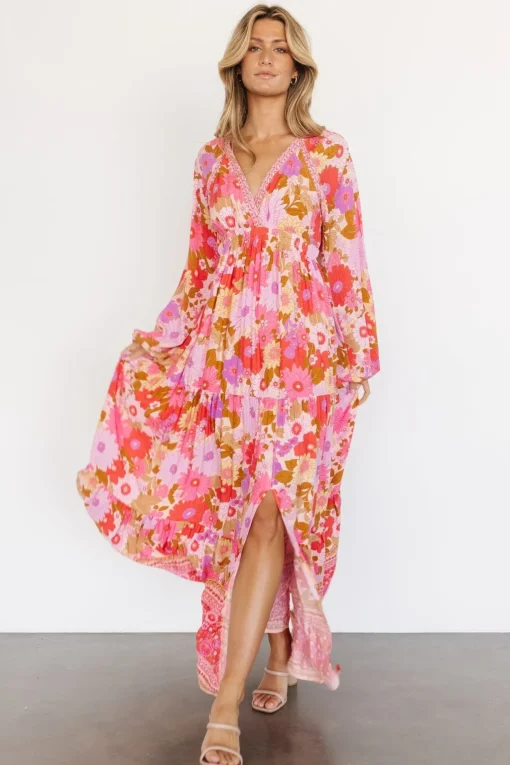 Malena Maxi Dress | Pink Multi