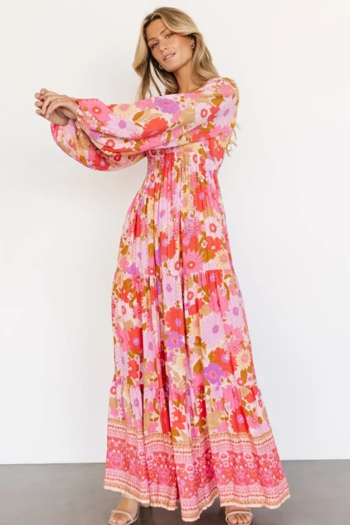 Malena Maxi Dress | Pink Multi