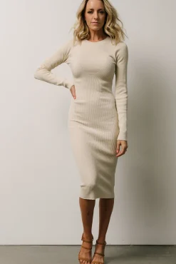 Manhattan Ribbed Sweater Dress | Ivory