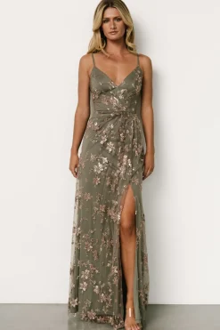 Marcia Sparkle Gown | Eucalyptus + Rose Gold