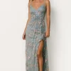 Marcia Sparkle Gown | Light Blue + Rose Gold