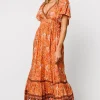Marietta Maxi Dress | Orange Floral