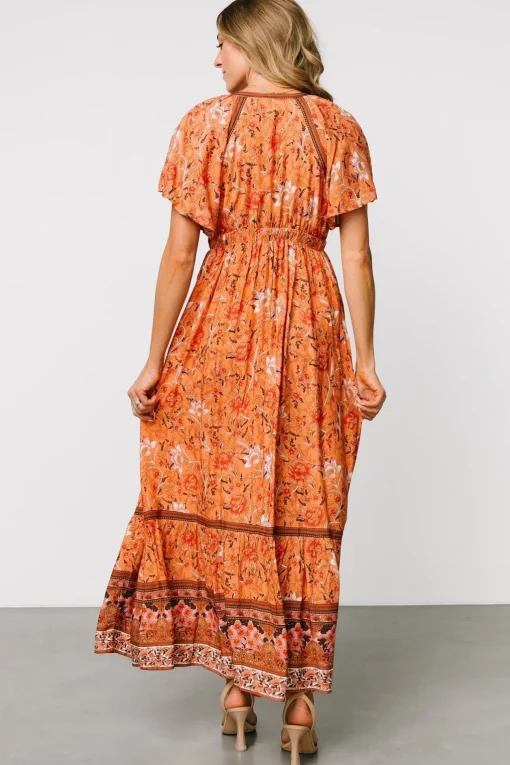 Marietta Maxi Dress | Orange Floral