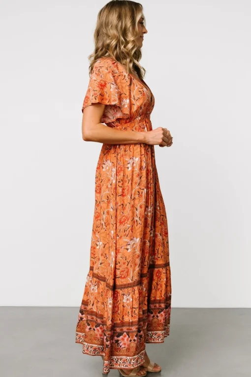 Marietta Maxi Dress | Orange Floral