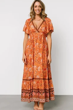 Marietta Maxi Dress | Orange Floral