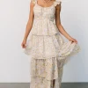 Marigold Tiered Maxi Dress | Yellow Floral