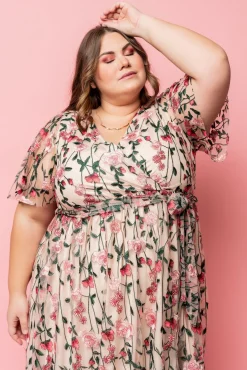 Marseille Embossed Maxi Dress | Rose Garden