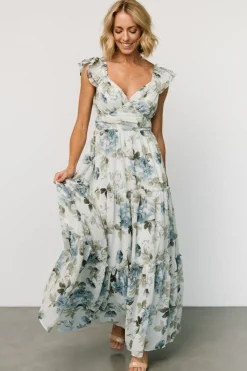 Martina Maxi Dress | Light Blue Floral
