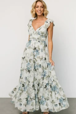 Martina Maxi Dress | Light Blue Floral