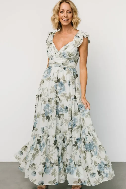 Martina Maxi Dress | Light Blue Floral