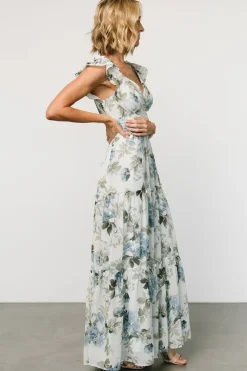 Martina Maxi Dress | Light Blue Floral