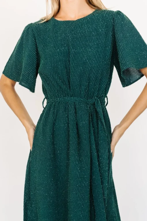 McCall Textured Maxi Dress | Dark Green