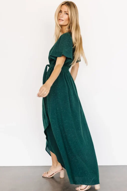 McCall Textured Maxi Dress | Dark Green