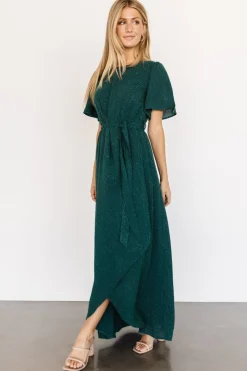 McCall Textured Maxi Dress | Dark Green