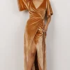 Meghan Velvet Wrap Maxi Dress | Golden Hour