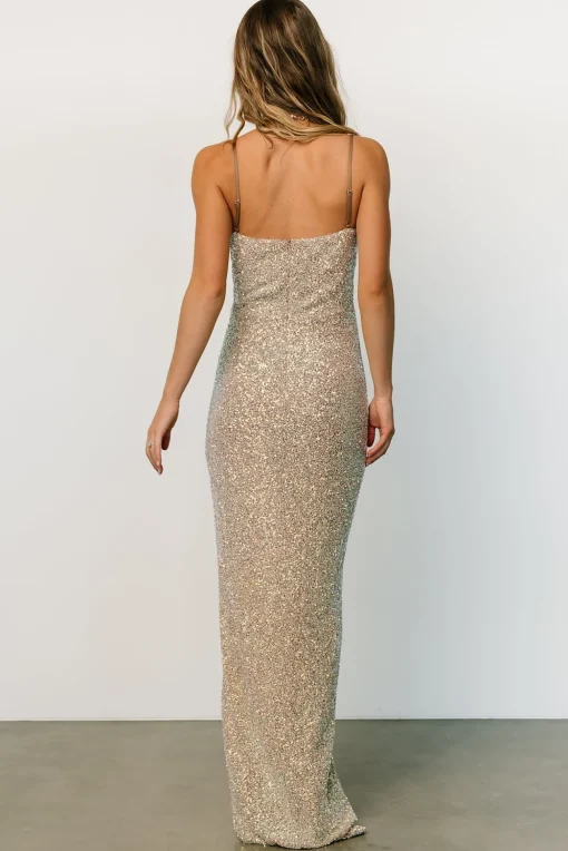 Melania Sequin Gown | Natural